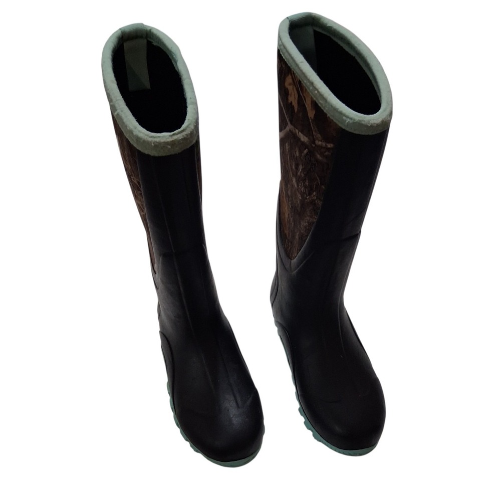 TIDEWE Rubber Boots for Women Multi-Season with‎ Steel Shank, Tree Camo Size 5